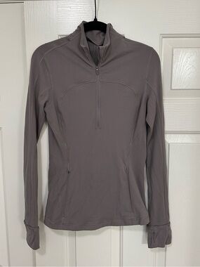 lululemon athletica Women’s Long Sleeve Quarter-Zip Pullover in Mauve Gray